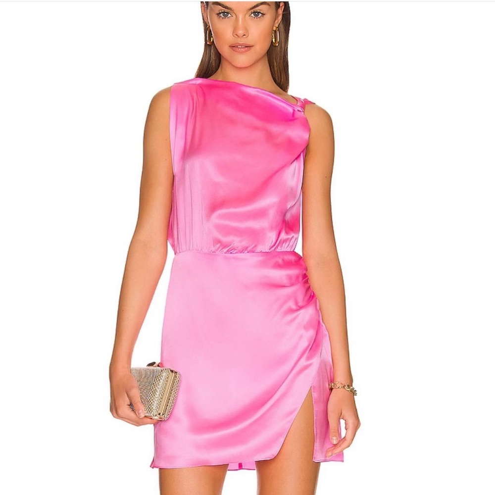 Amanda Uprichard Marlowe Dress in Shocking Pink